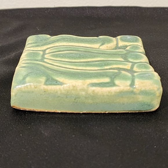 Vintage Pewabic Tile Lotus Design - Picture 10 of 12